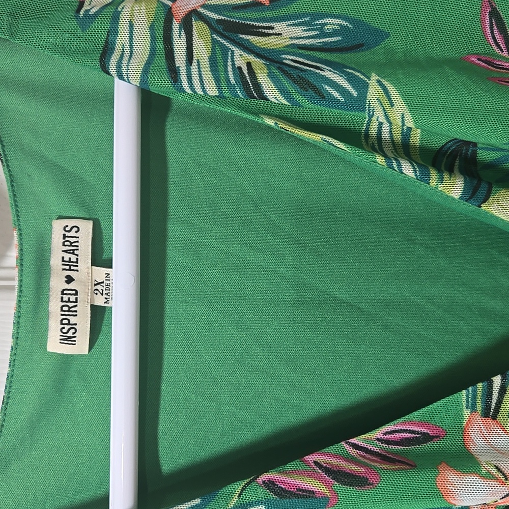 Green Ruffled Wrap Sundress - Picture 2 of 6